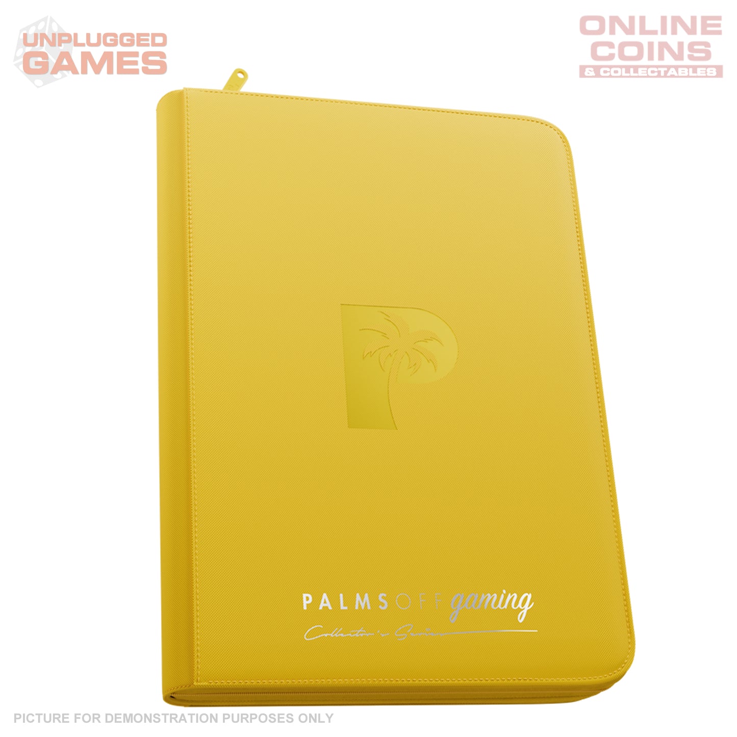 Palms Off Gaming Collector's Series Top Loader Zip Binder - 9 Pocket - YELLOW