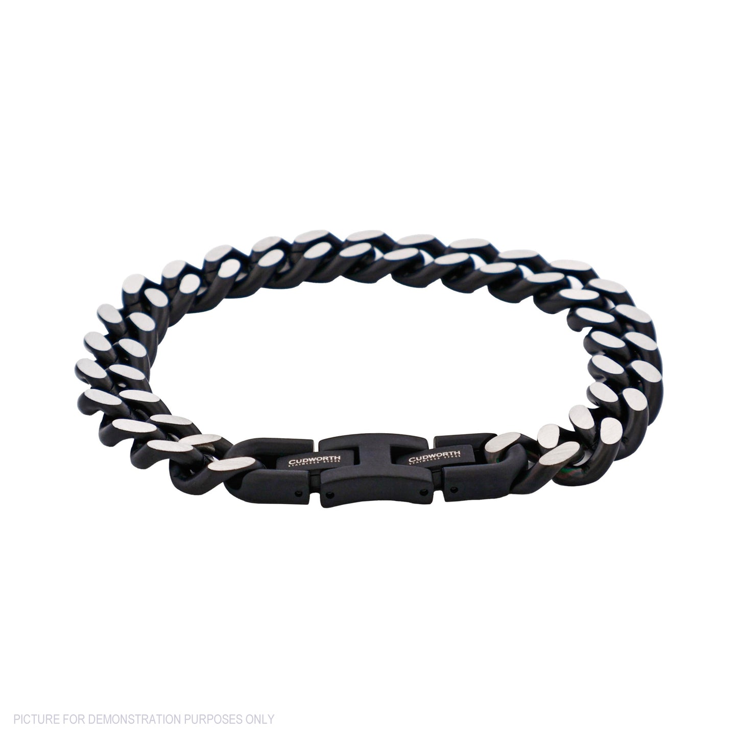 Cudworth Stainless Steel & Antique Grey Chain Bracelet