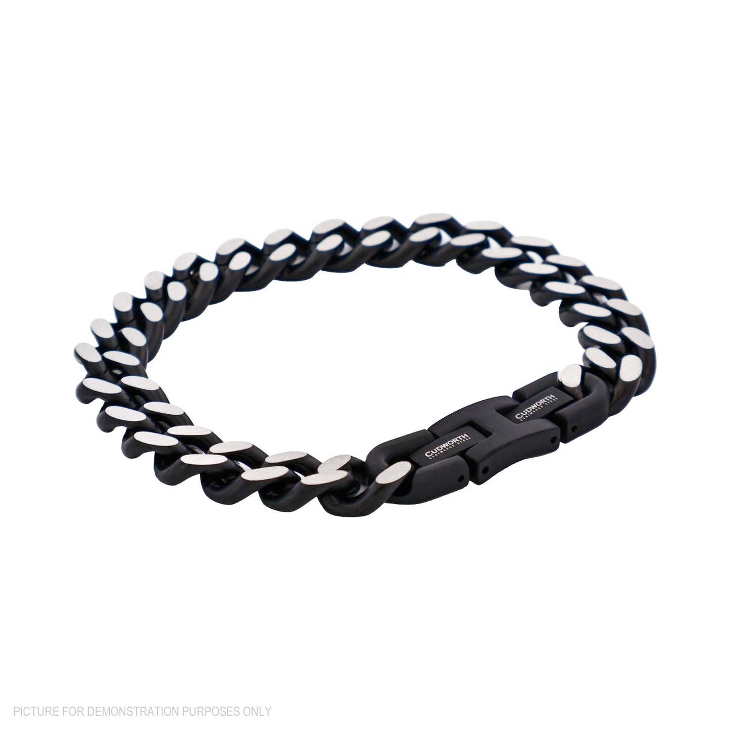 Cudworth Stainless Steel & Antique Grey Chain Bracelet
