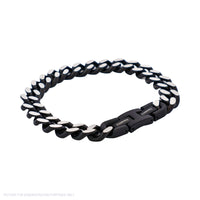 Cudworth Stainless Steel & Antique Grey Chain Bracelet