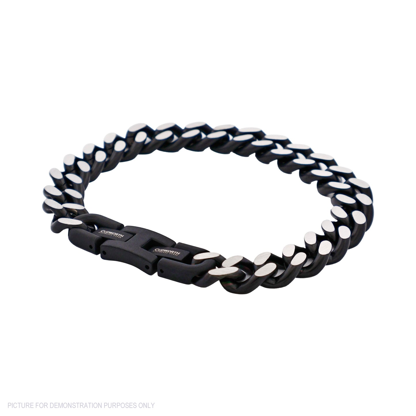 Cudworth Stainless Steel & Antique Grey Chain Bracelet