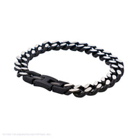 Cudworth Stainless Steel & Antique Grey Chain Bracelet