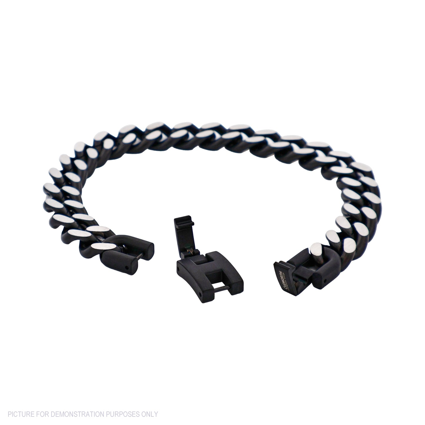 Cudworth Stainless Steel & Antique Grey Chain Bracelet