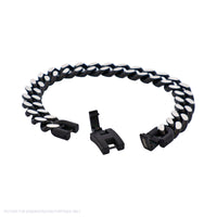 Cudworth Stainless Steel & Antique Grey Chain Bracelet