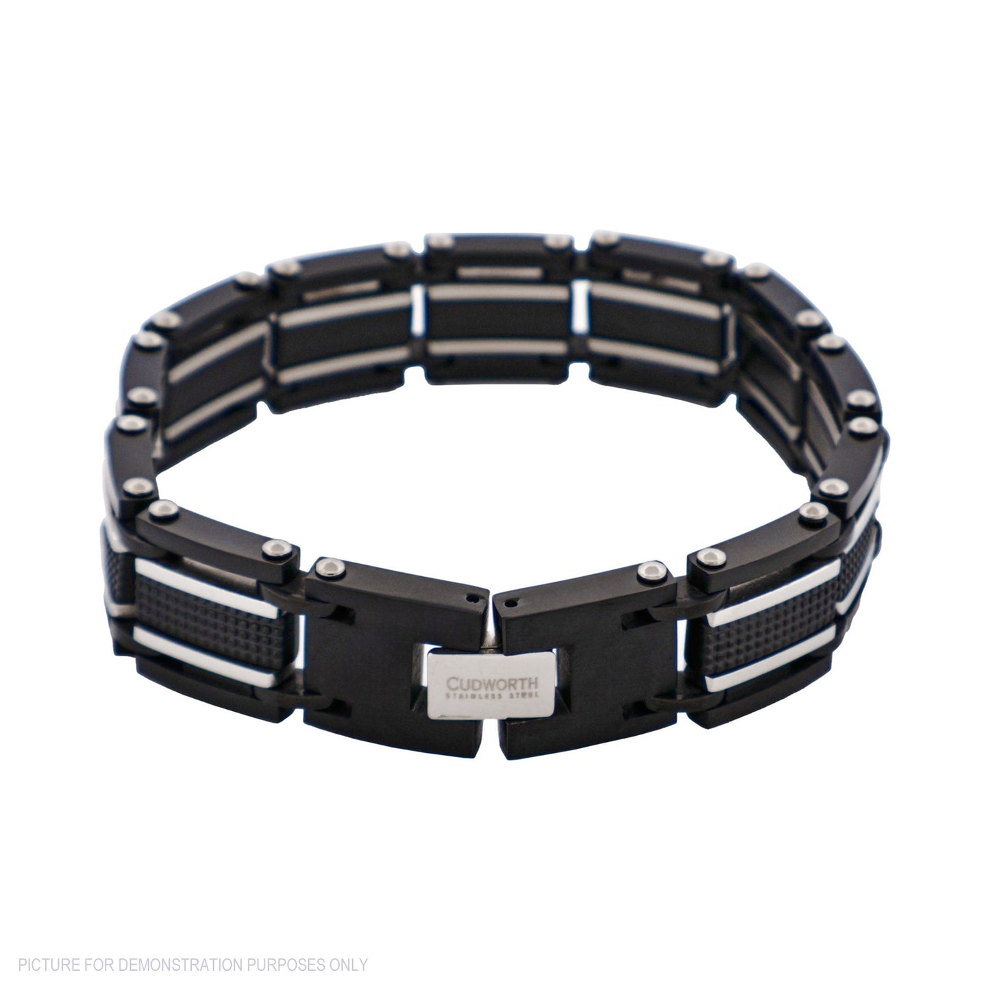 Cudworth Stainless Steel & Ion Plated Black Link Bracelet