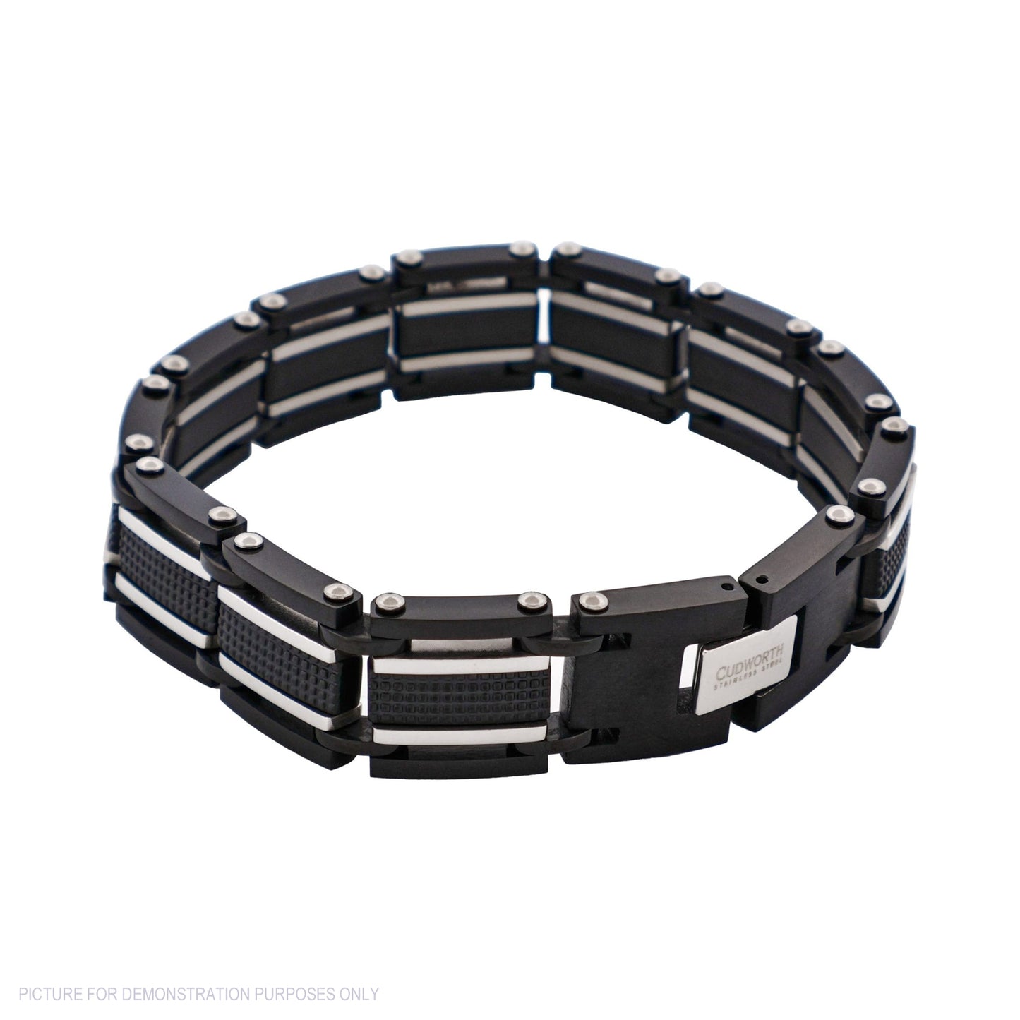 Cudworth Stainless Steel & Ion Plated Black Link Bracelet