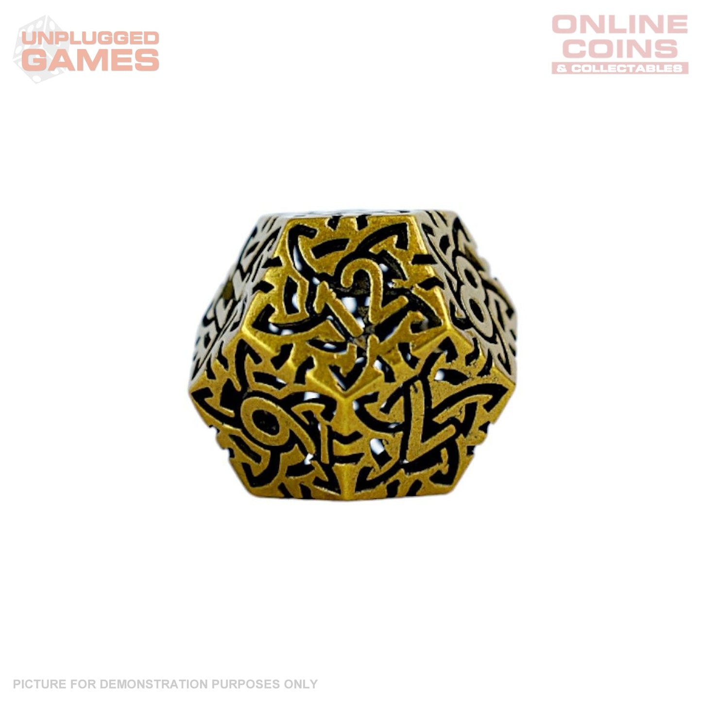 LPG Dice RPG Set Hollow Textures - Ancient Bronze