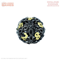 LPG Dice RPG Set Hollow Vines - Black and Gold