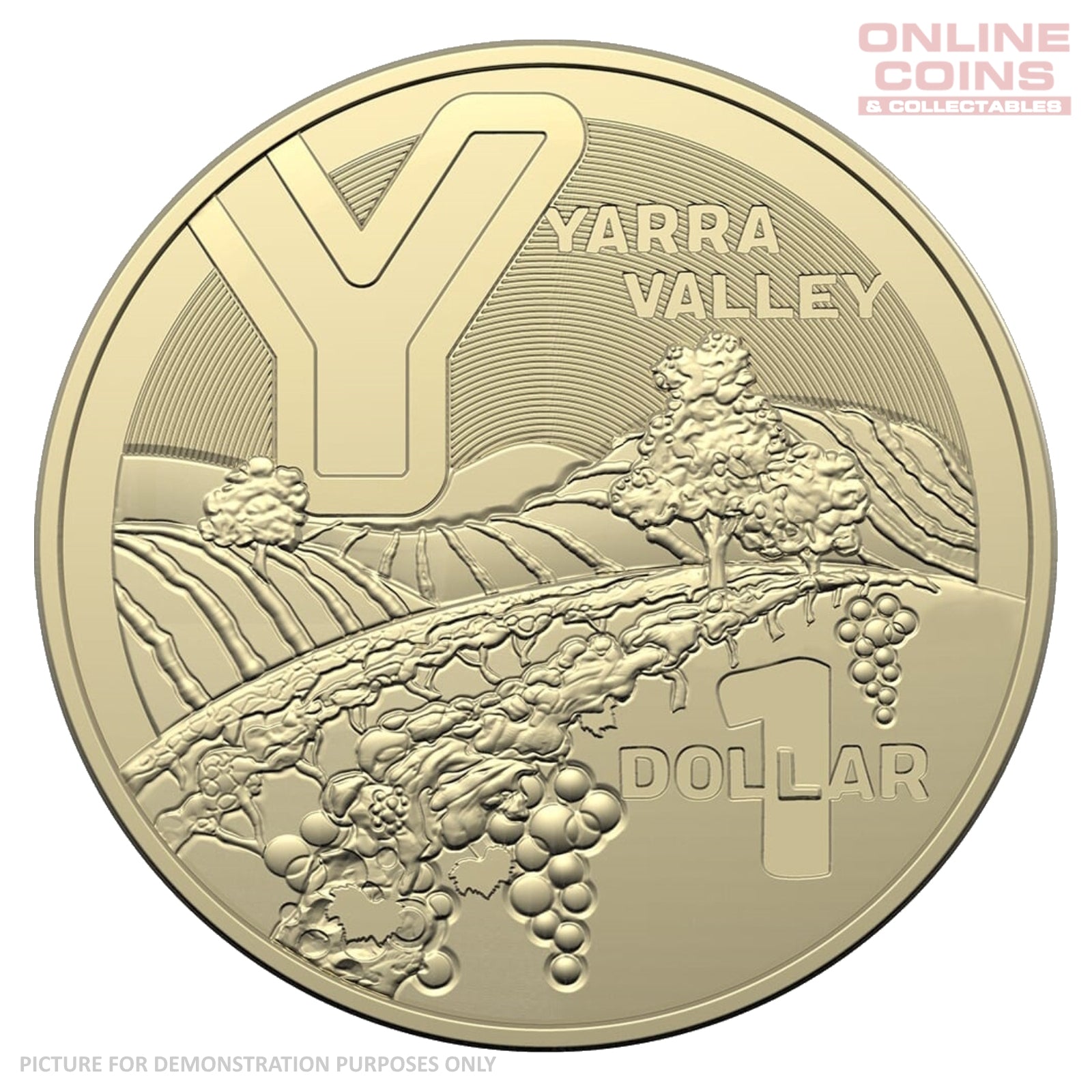 2022 Australian $1 Coin Hunt 3 Y Yarra Valley - Uncirculated Loose Coin From Security Bag