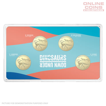 2022 Royal Australian Mint - Australian Dinosaurs - $1 AlBr Mintmark and Privy Mark Uncirculated 4 Coin Set