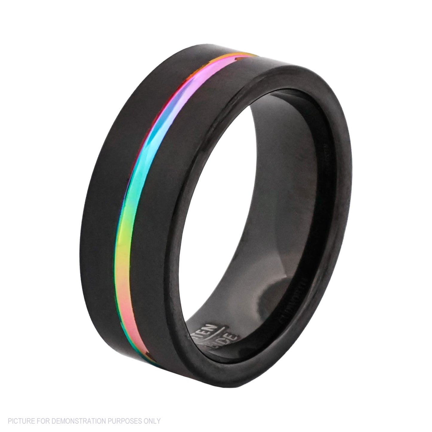 Cudworth Brushed Black Ion Plated Tungsten Ring – Nebula Line