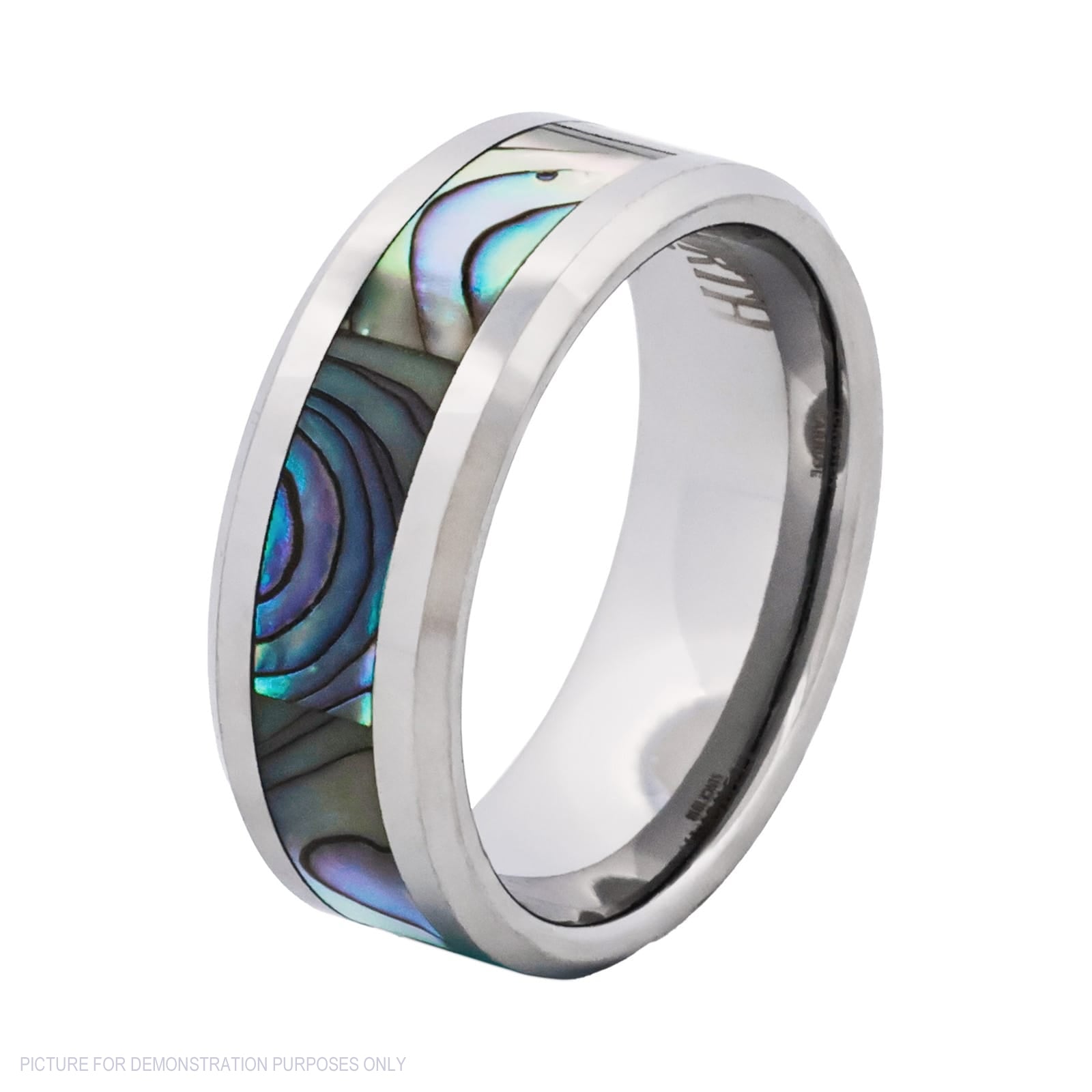 Cudworth Polished Rhodium Tungsten Ring – Ocean Crest