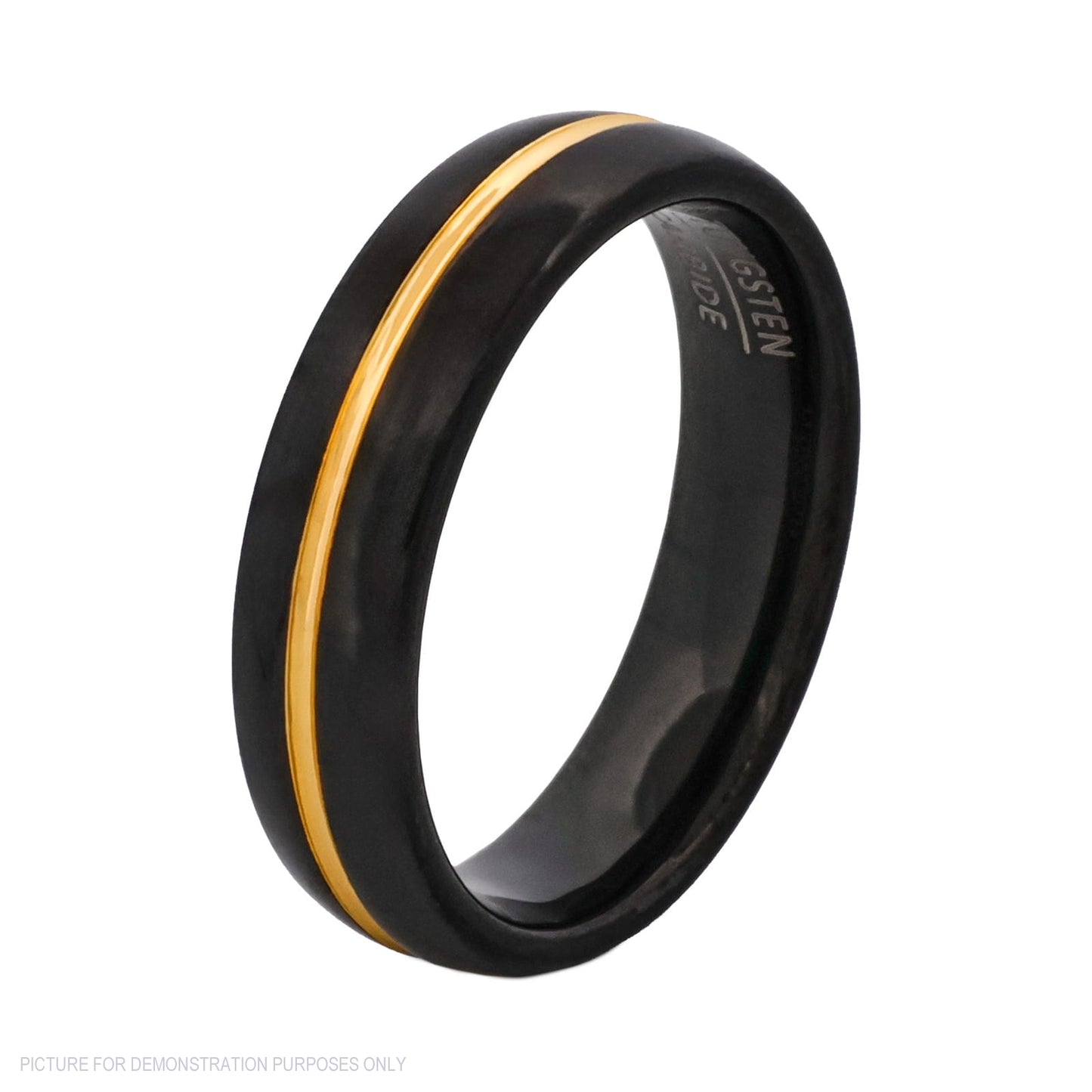 Cudworth Polished Blue Ion Plated Tungsten Ring – Midnight Crest