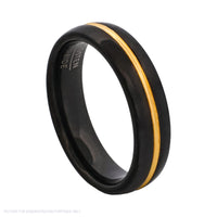 Cudworth Polished Blue Ion Plated Tungsten Ring – Midnight Crest