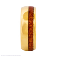 Cudworth Polished Gold Ion Plated Tungsten Ring – Timber Crest