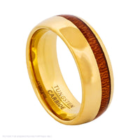 Cudworth Polished Gold Ion Plated Tungsten Ring – Timber Crest