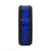 Cudworth Polished Black Ion Plated Tungsten Ring – Blue Ember