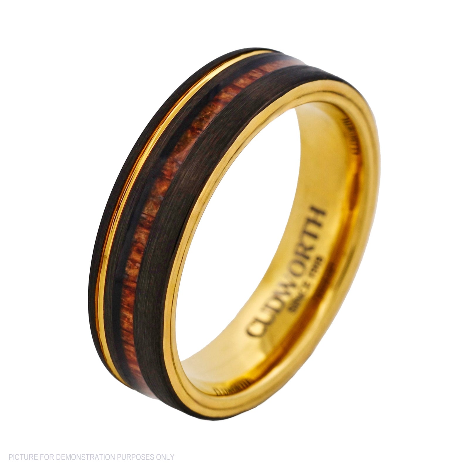 Cudworth Tungsten Emberwood Classic Ring
