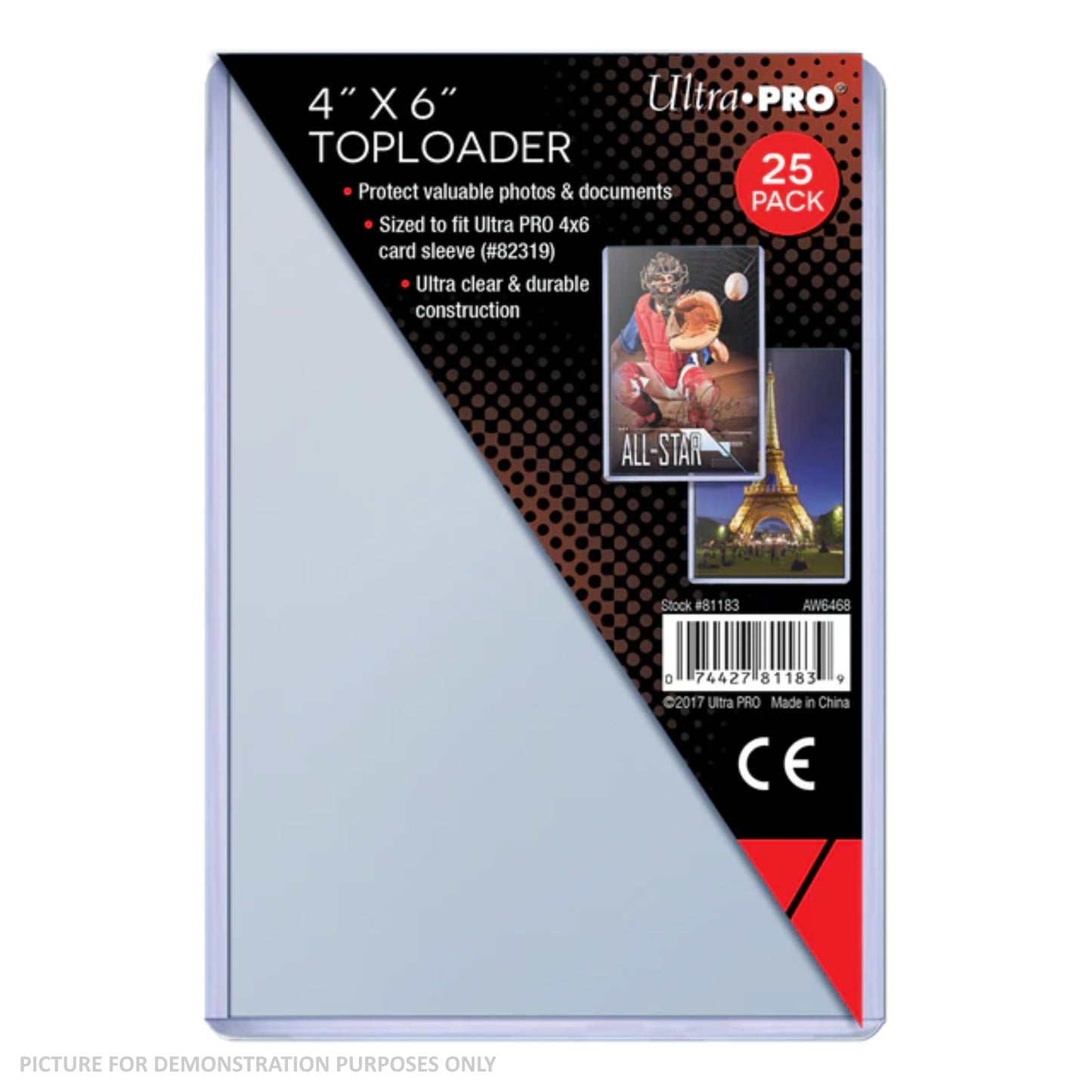 Ultra Pro PHOTO Toploaders 4" x 6" - PACK OF 25