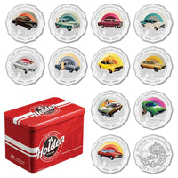 2016 50c Coloured Uncirculated 12 Coin Collection - Holden Heritage