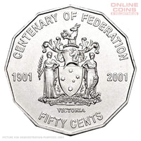 2001 RAM Centenary of Federation 50c Circulating Coin - Victoria