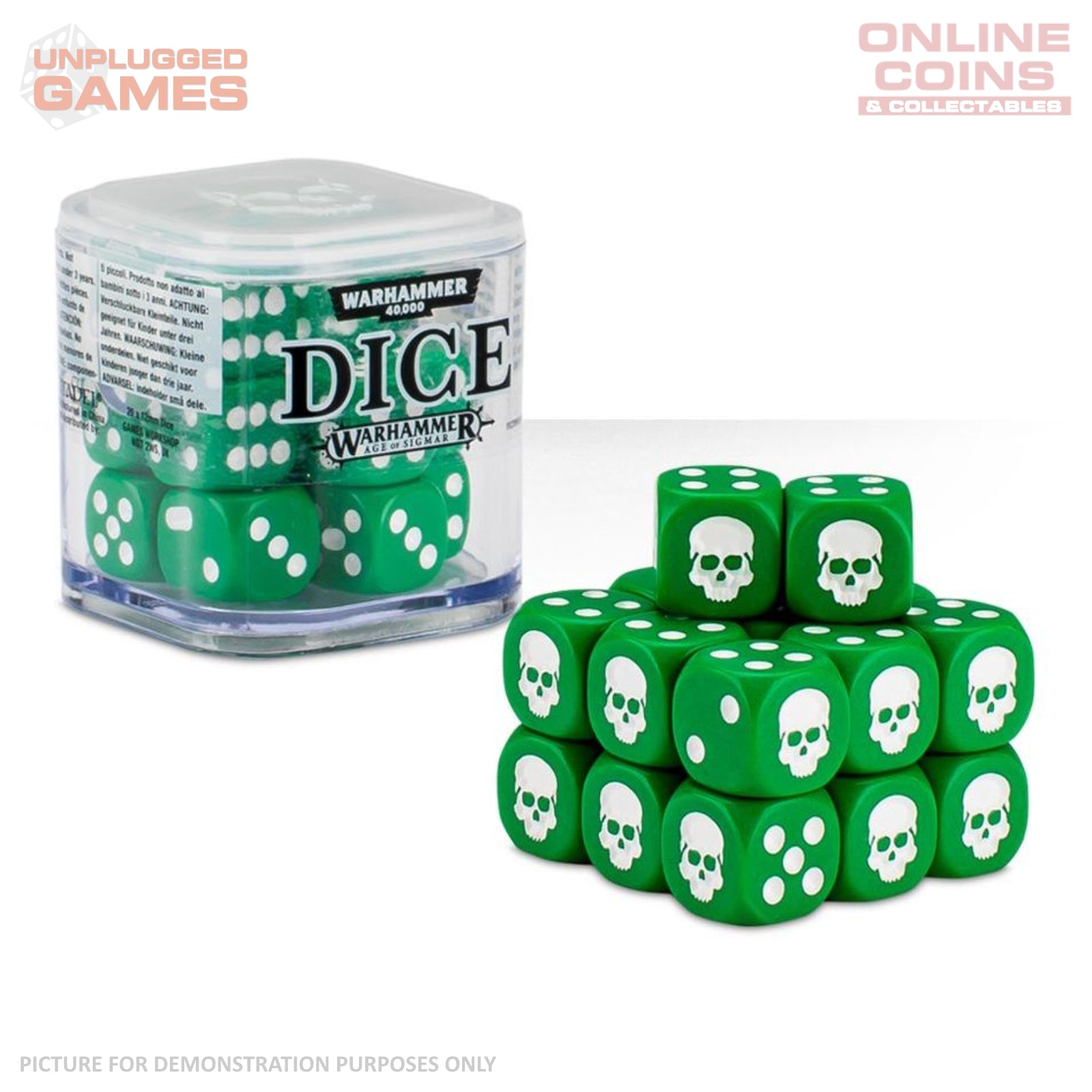 Warhammer Dice Set - GREEN