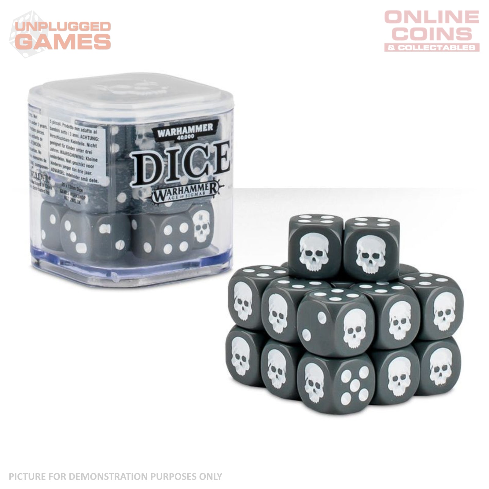 Warhammer Dice Set - GREY