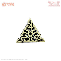 LPG Dice RPG Set Hollow Textures - Tarnished Gold