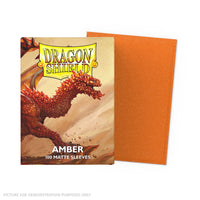 Dragon Shield 100 Standard Size Card Sleeves – Matte – Amber