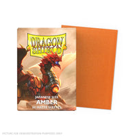 Dragon Shield 60 Japanese Size Card Sleeves - Matte Amber