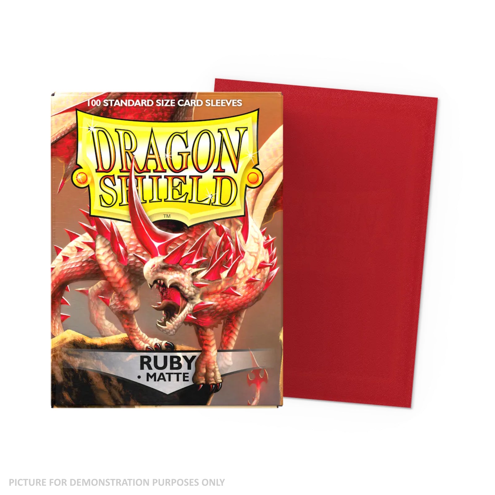 Dragon Shield 100 Standard Size Card Sleeves - Matte Ruby