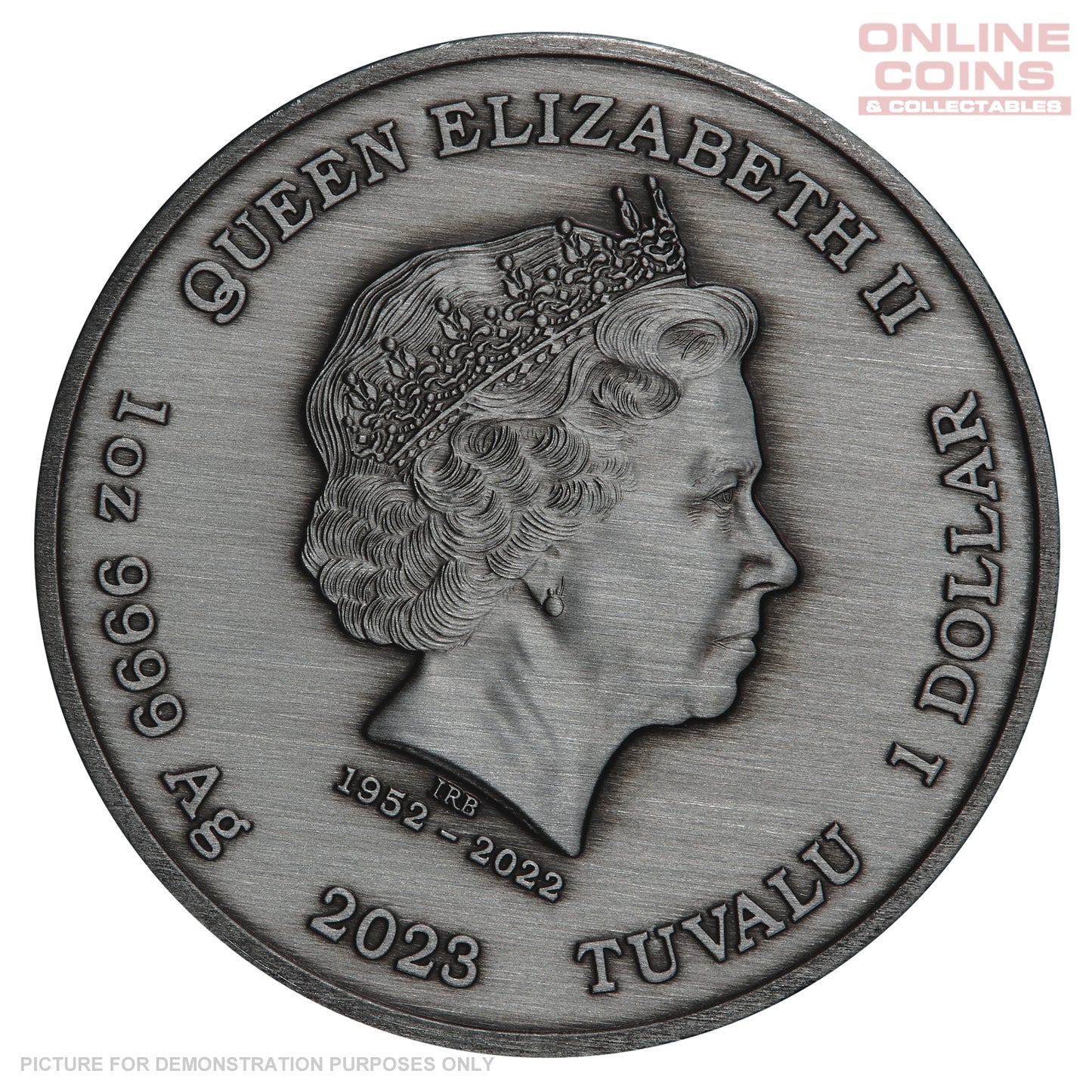2023 Perth Mint 1oz Silver Anitqued Coloured Coin - James Bond Casino Royale - Casino Chip