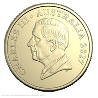 2027 Royal Australian Mint $1 Coloured Uncirculated Coin - Bluey Cricket