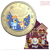 2025 RAM $1 Coloured Uncirclated Coin - Bluey Christmas