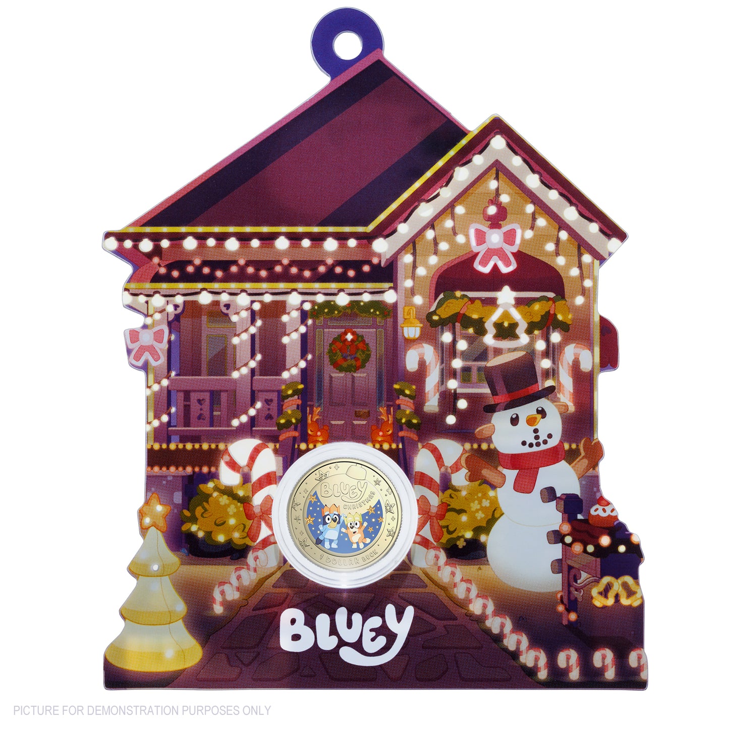 2025 RAM $1 Coloured Uncirclated Coin - Bluey Christmas