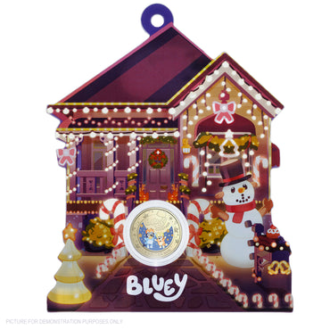2025 RAM $1 Coloured Uncirclated Coin - Bluey Christmas