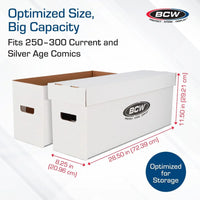 BCW Long Comic Storage Box - WHITE - PRE ORDER