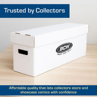 BCW Long Comic Storage Box - WHITE - PRE ORDER