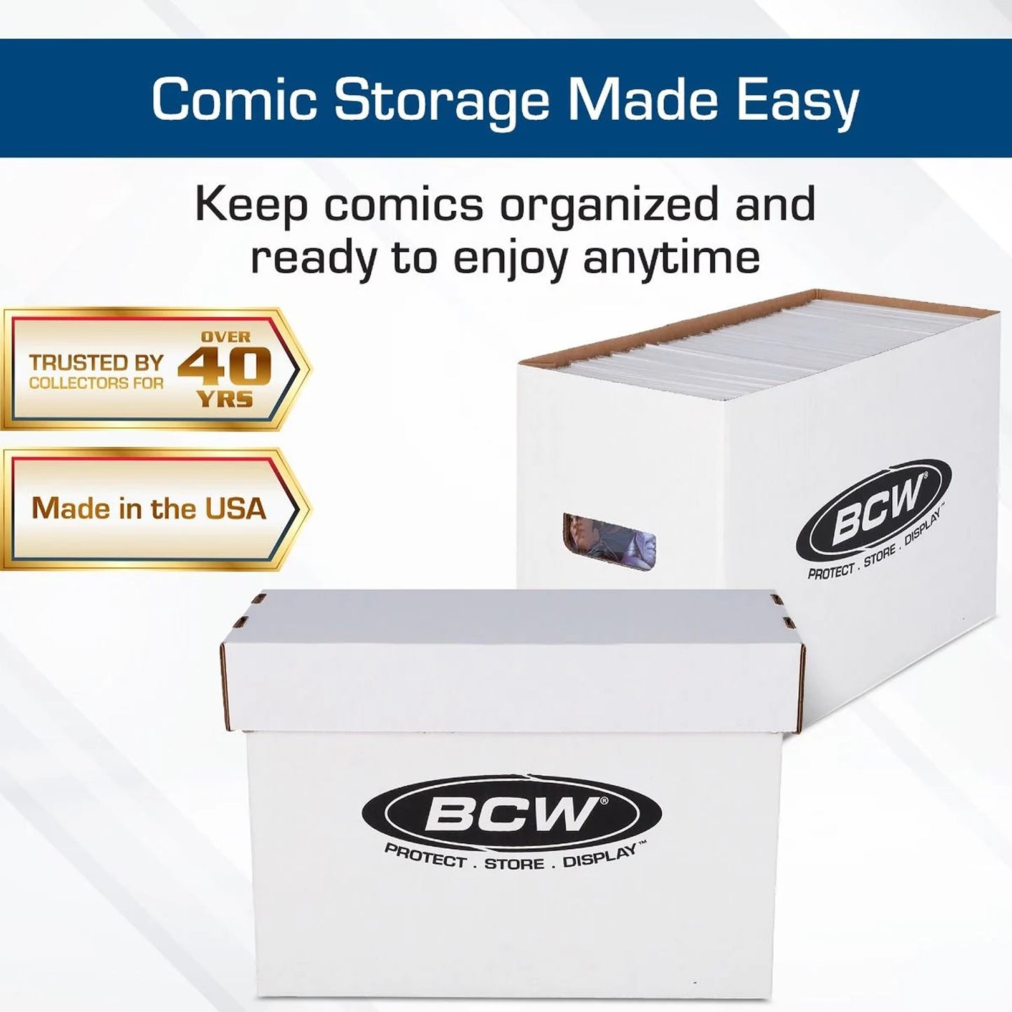 BCW Short Comic Storage Box - WHITE - PRE ORDER