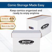 BCW Short Comic Storage Box - WHITE - PRE ORDER