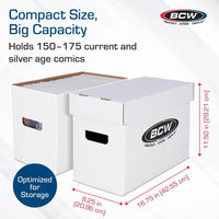 BCW Short Comic Storage Box - WHITE - PRE ORDER