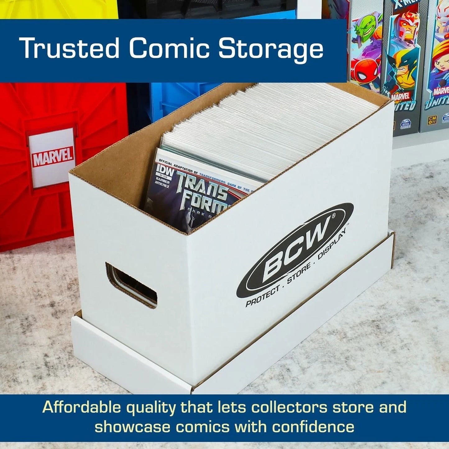 BCW Short Comic Storage Box - WHITE - PRE ORDER