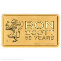 2026 Perth Mint Bon Scott 80th Anniversary - 1g Gold Minted Bar In Card