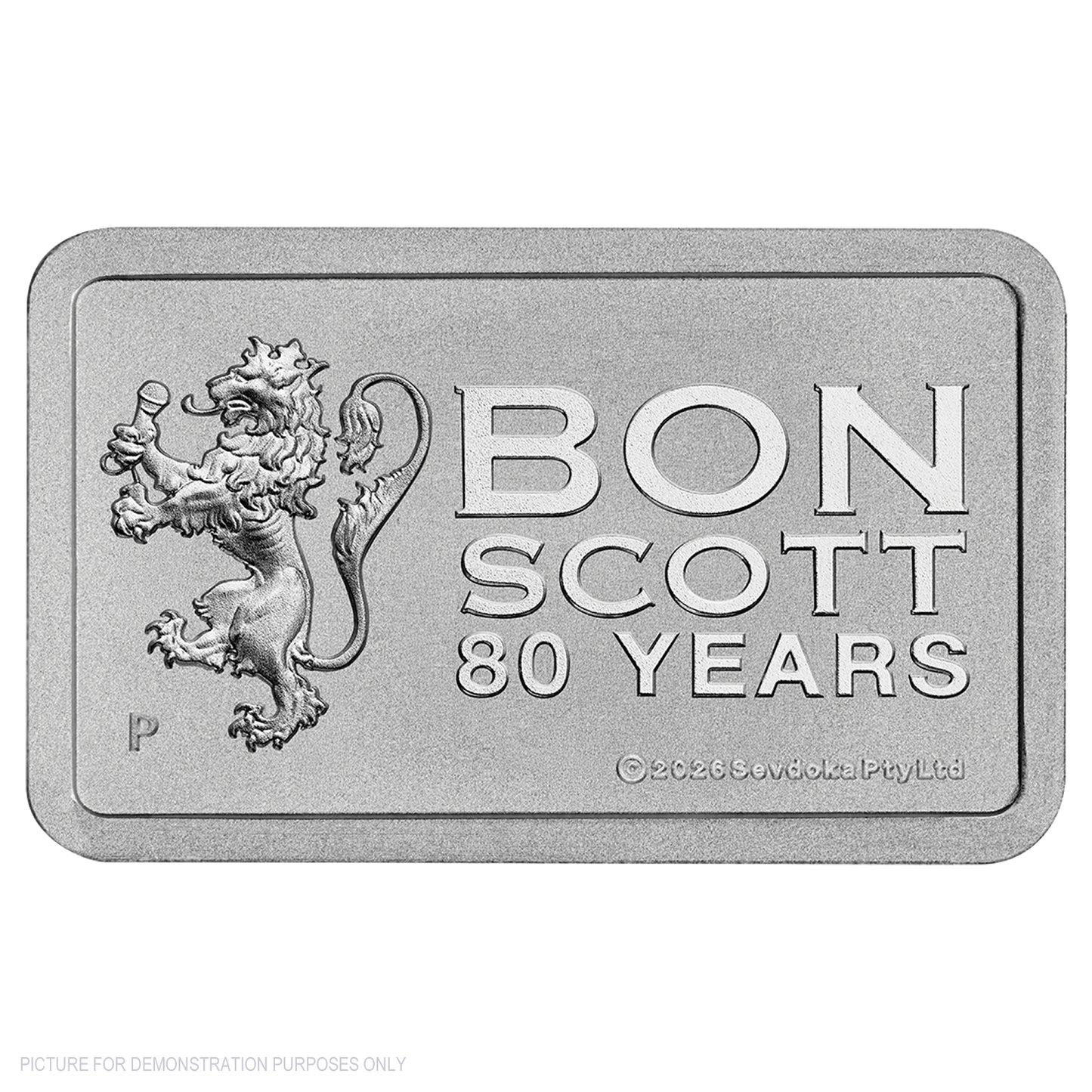 2026 Perth Mint Bon Scott 80th Anniversary - 10g Silver Minted Bar In Card