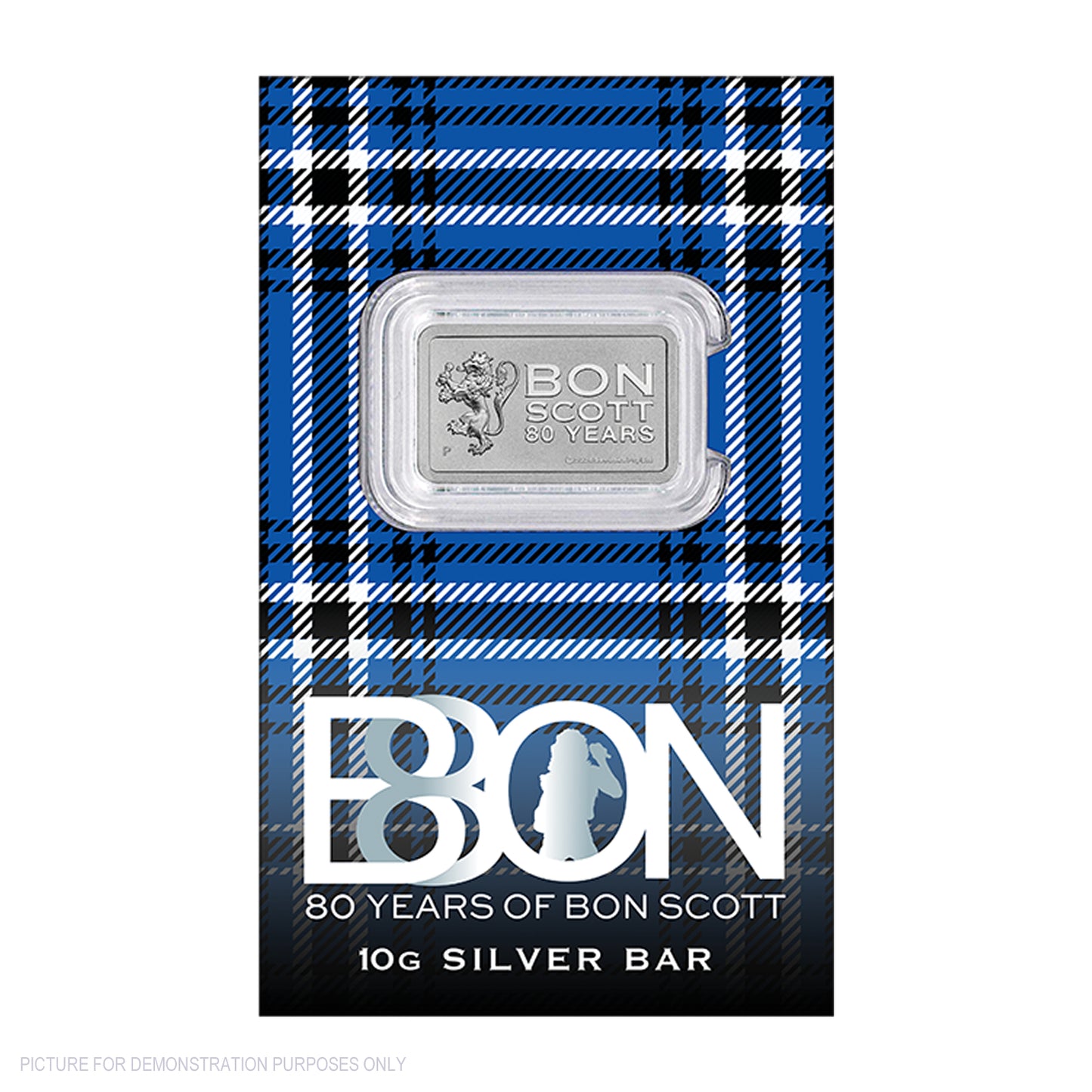 2026 Perth Mint Bon Scott 80th Anniversary - 10g Silver Minted Bar In Card