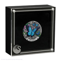 2026 Perth Mint 2oz Silver Antiqued Coloured Coin - Butterfly