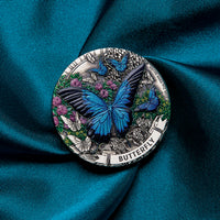 2026 Perth Mint 2oz Silver Antiqued Coloured Coin - Butterfly