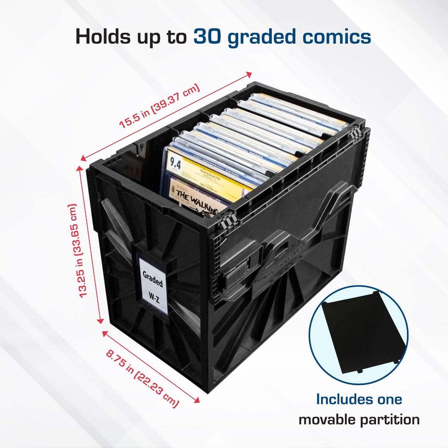 BCW Graded Comic Book Bin - BLACK