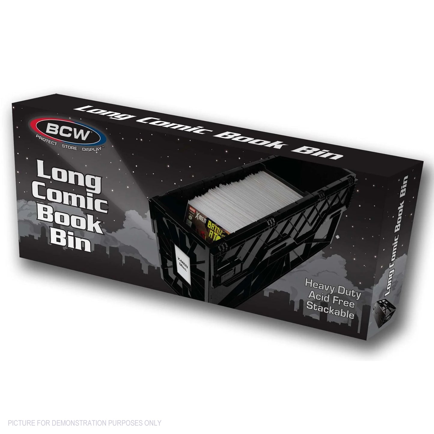 BCW Long Comic Book Bin - BLACK - PRE ORDER