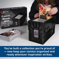 BCW Short Comic Book Bin - BLACK - PRE ORDER